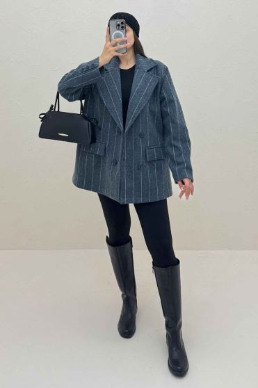 کت فوتر دیپلمات آستردار پشت چاکدار