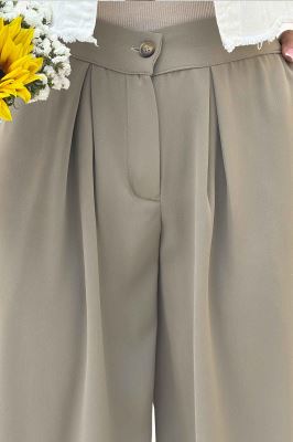 شلوار بگ پیله دار کرپ سان