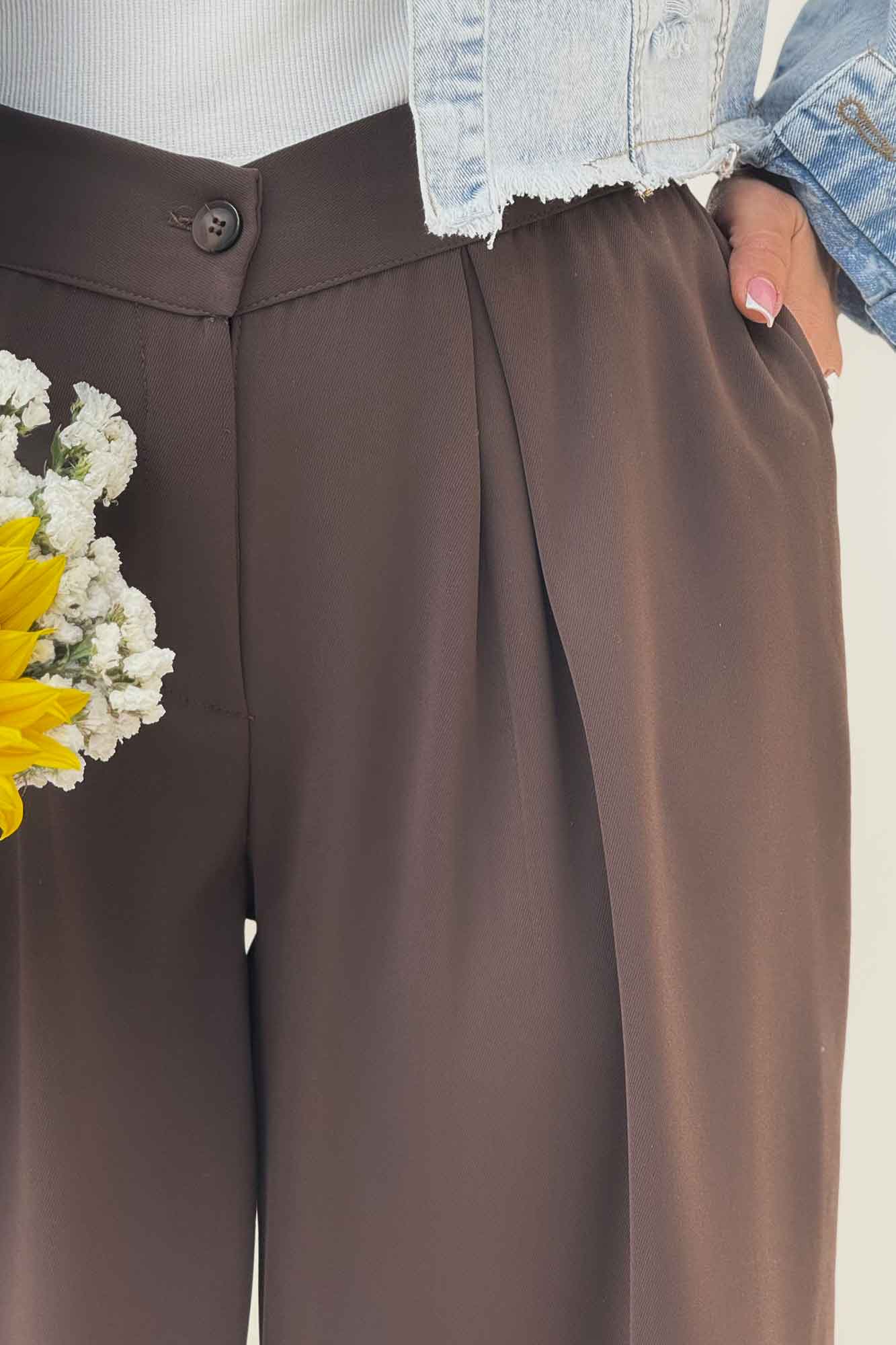 شلوار بگ پیله دار کرپ سان