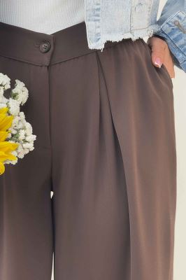 شلوار بگ پیله دار کرپ سان