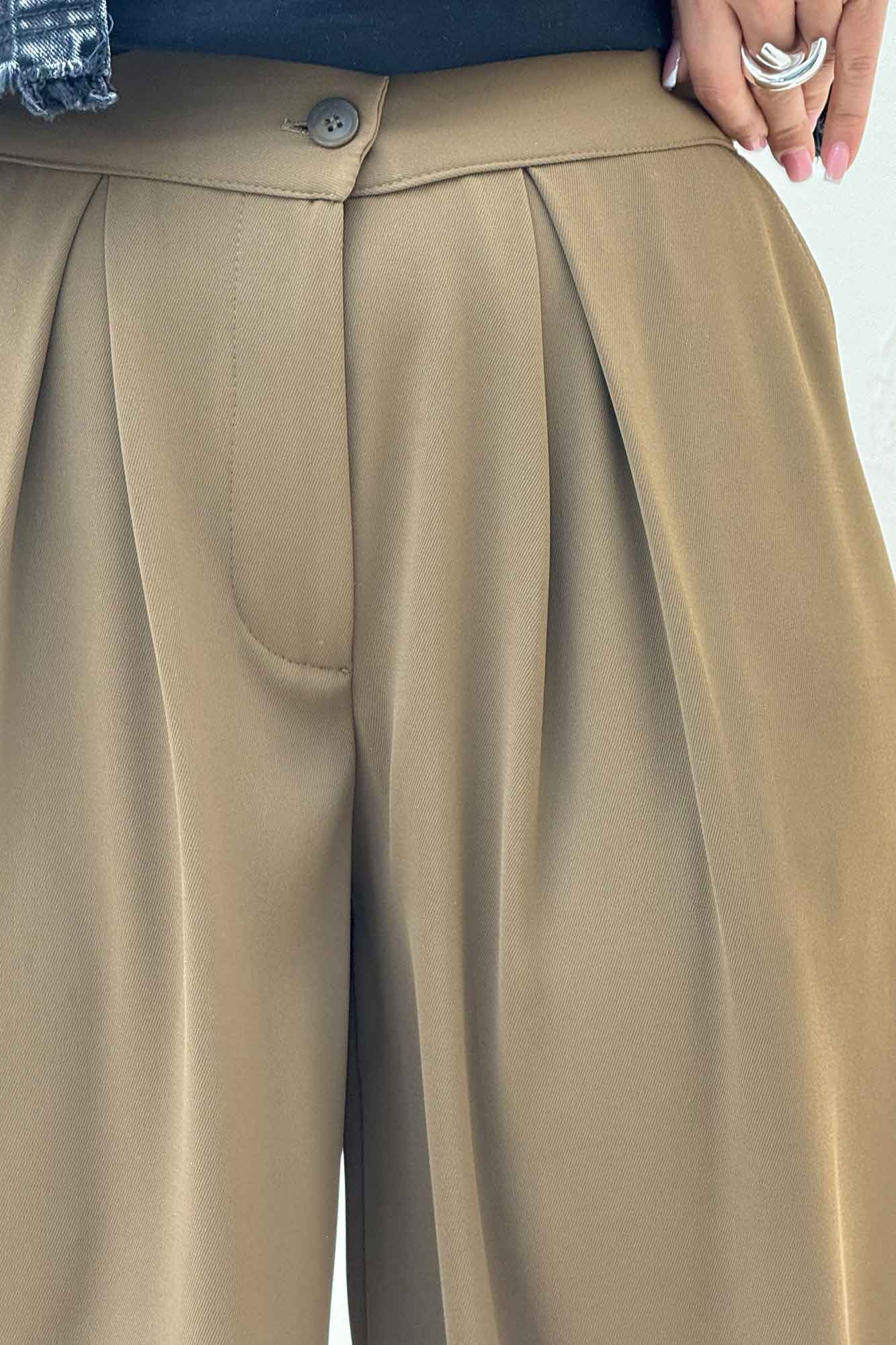 شلوار بگ پیله دار کرپ سان