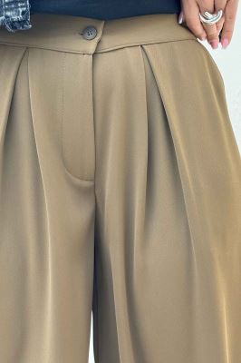 شلوار بگ پیله دار کرپ سان