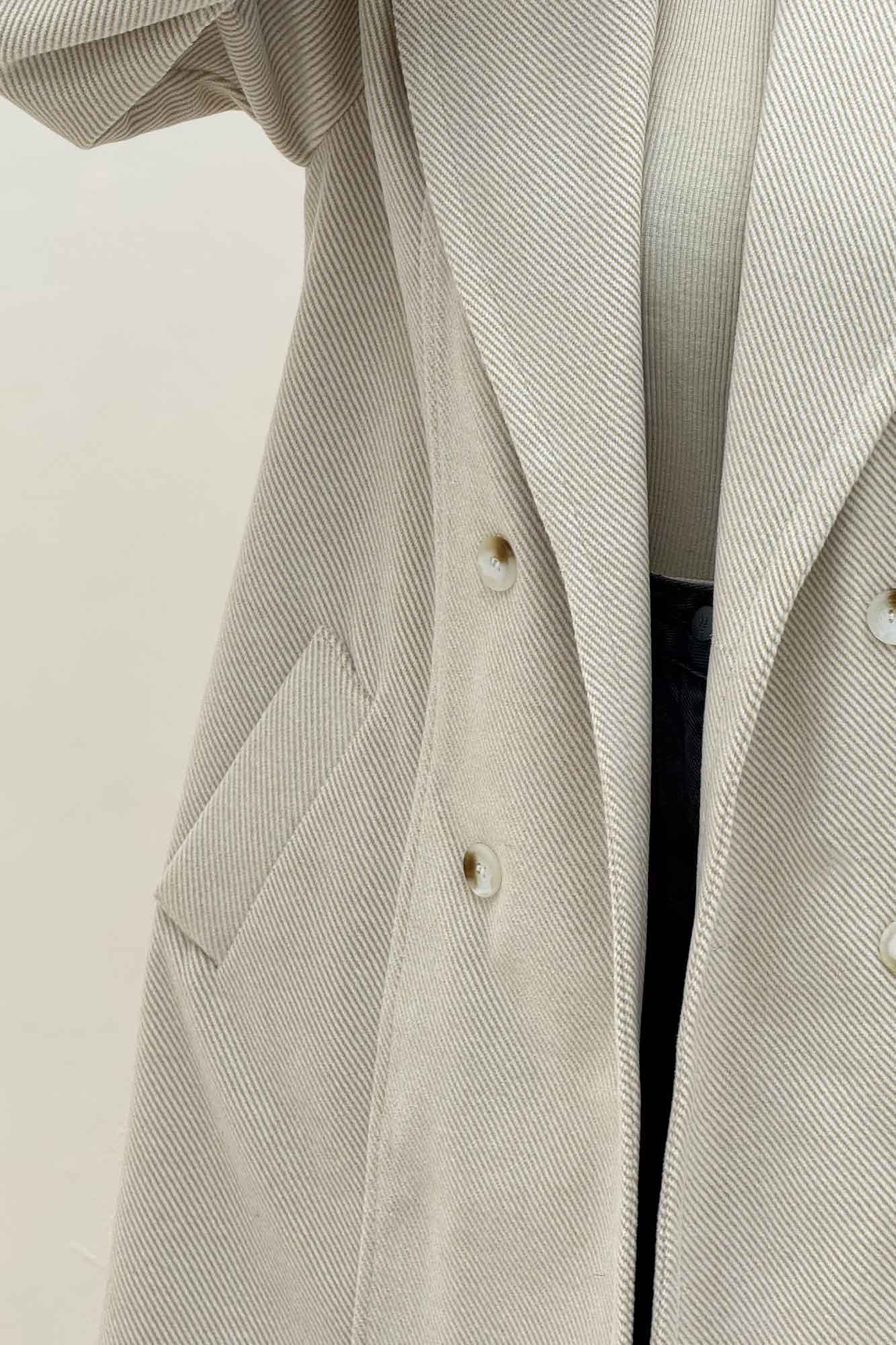 پالتو فوتر کجراه آستردار یقه دو تیکه