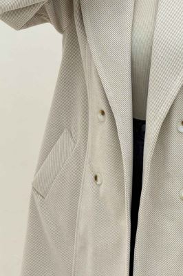 پالتو فوتر کجراه آستردار یقه دو تیکه