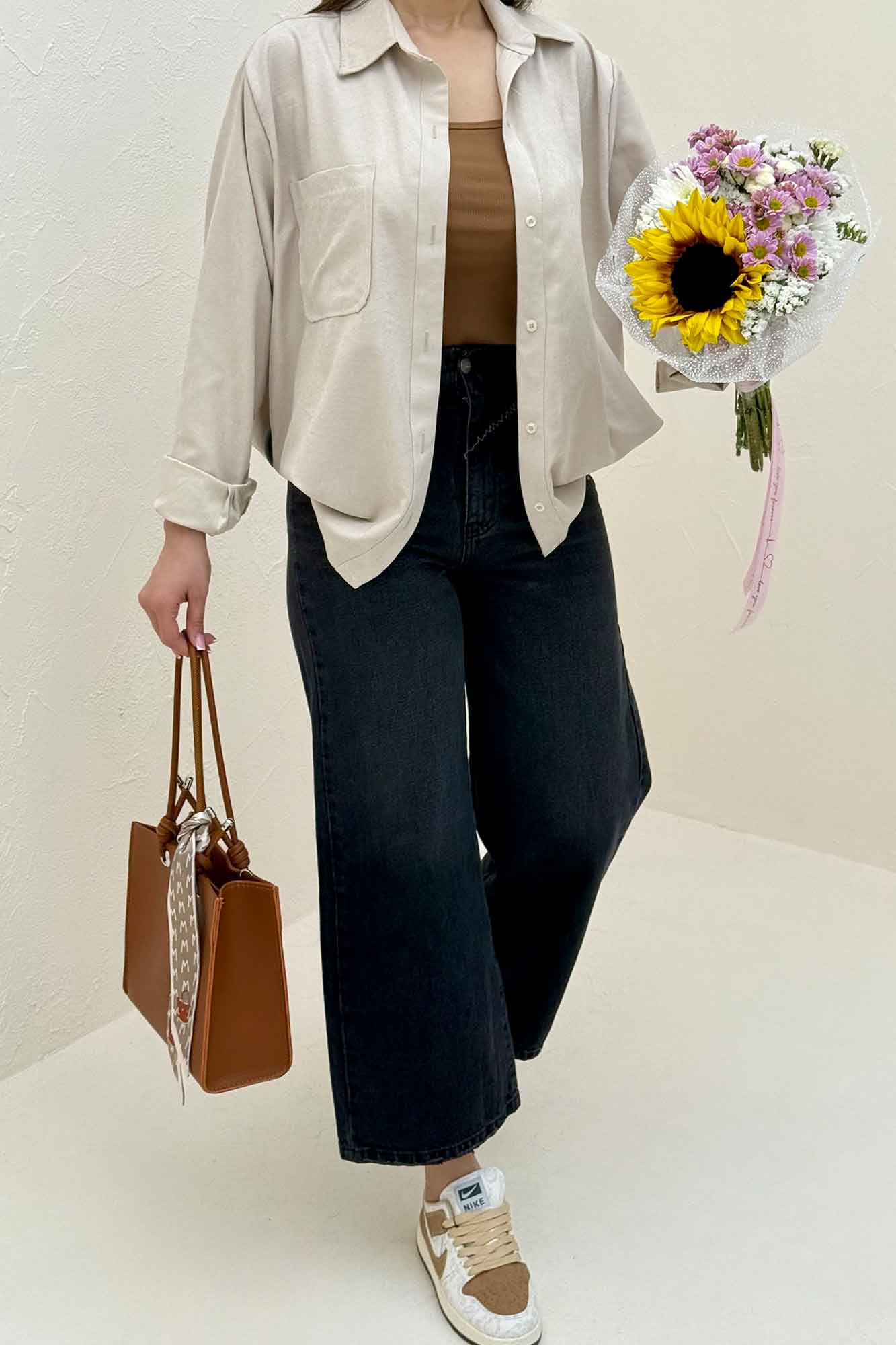 شومیز مانتویی تک جیب لاریسا