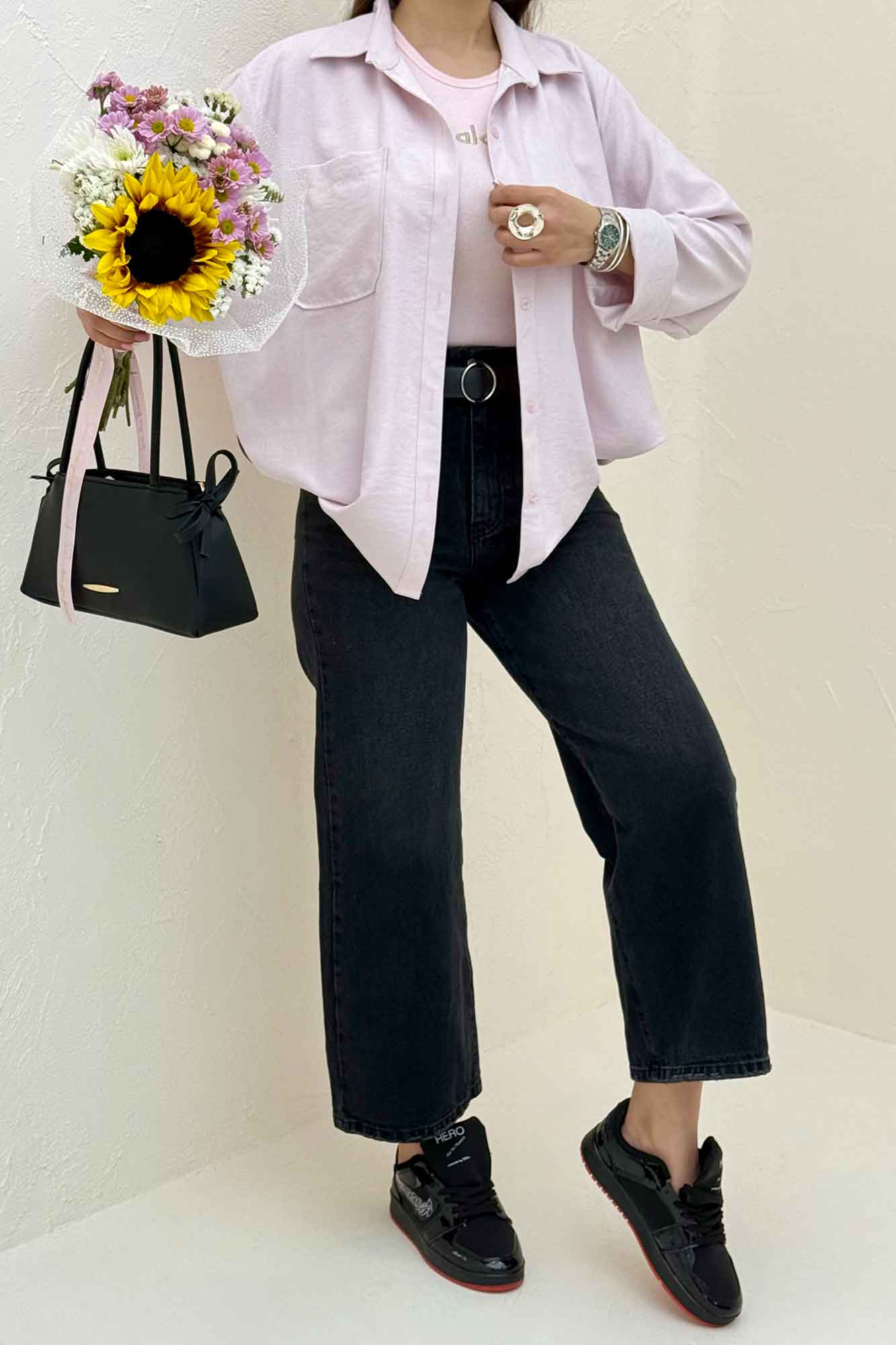 شومیز مانتویی تک جیب لاریسا