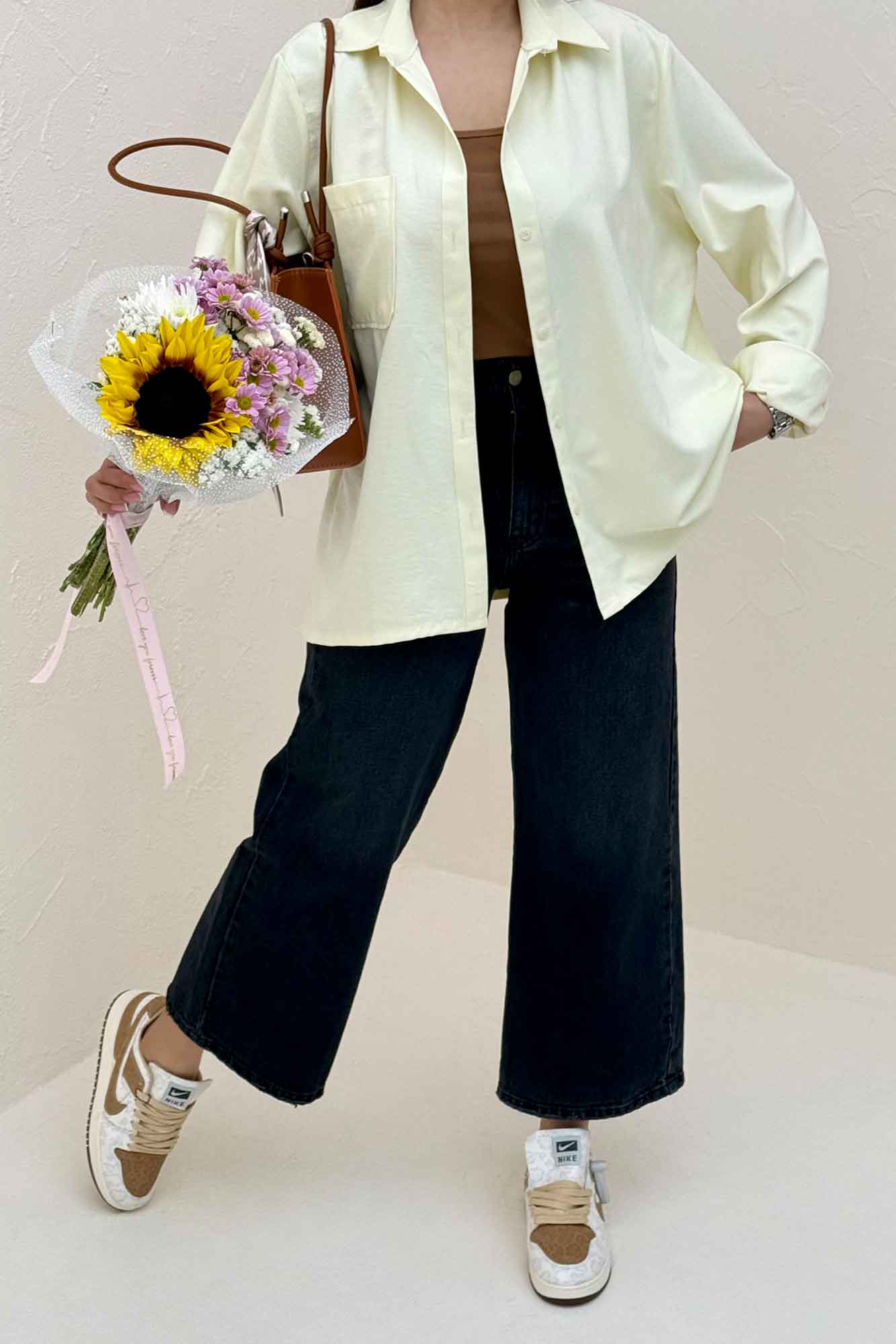 شومیز مانتویی تک جیب لاریسا