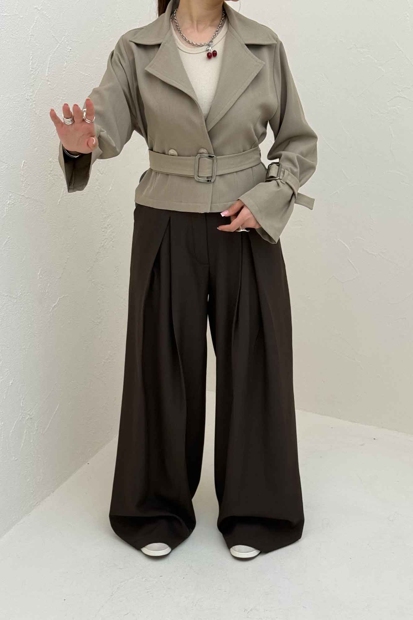 کراپ کت بزیاق آستین سگک