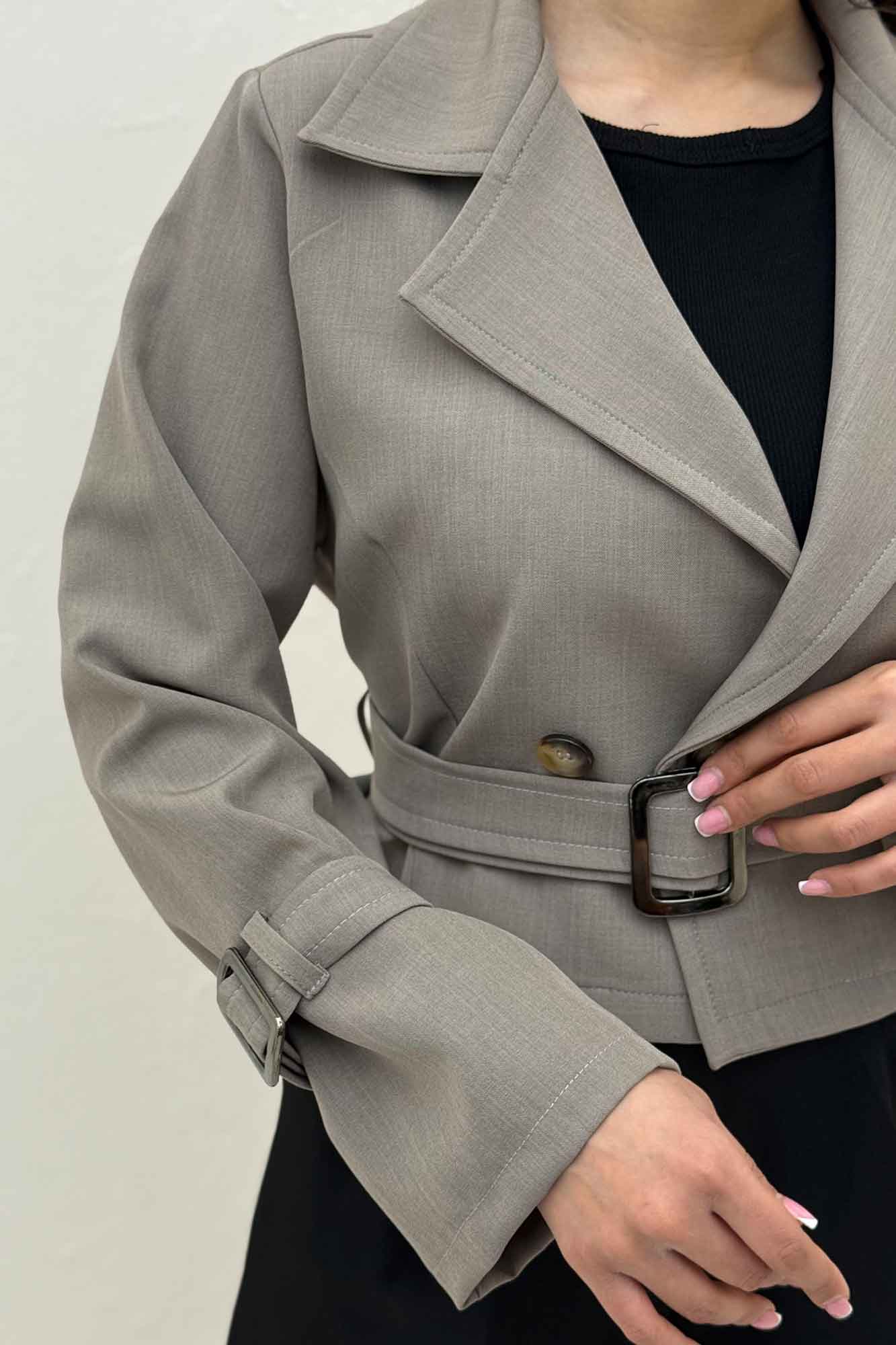 کراپ کت بزیاق آستین سگک