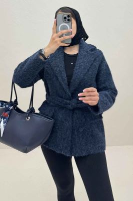 کت ویکتونا آستردار کمربنددار 