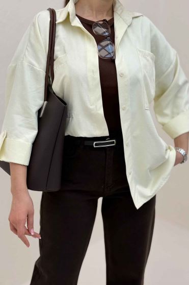 شومیز مانتویی آستین پاگن لاریسا