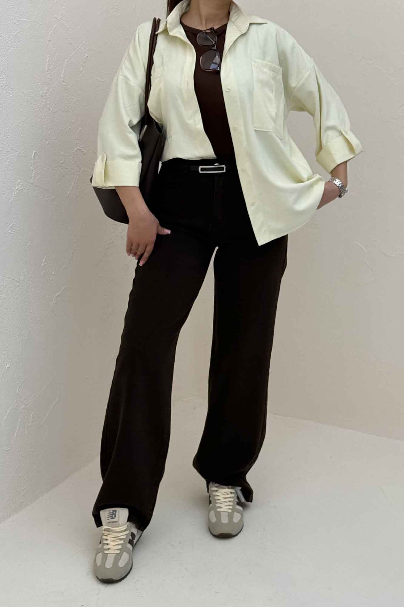 شومیز مانتویی آستین پاگن لاریسا