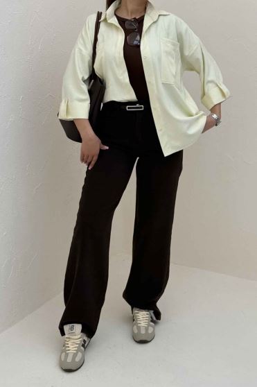 شومیز مانتویی آستین پاگن لاریسا