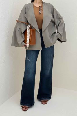 مانتو بزیاق آستین کلوش مادلین