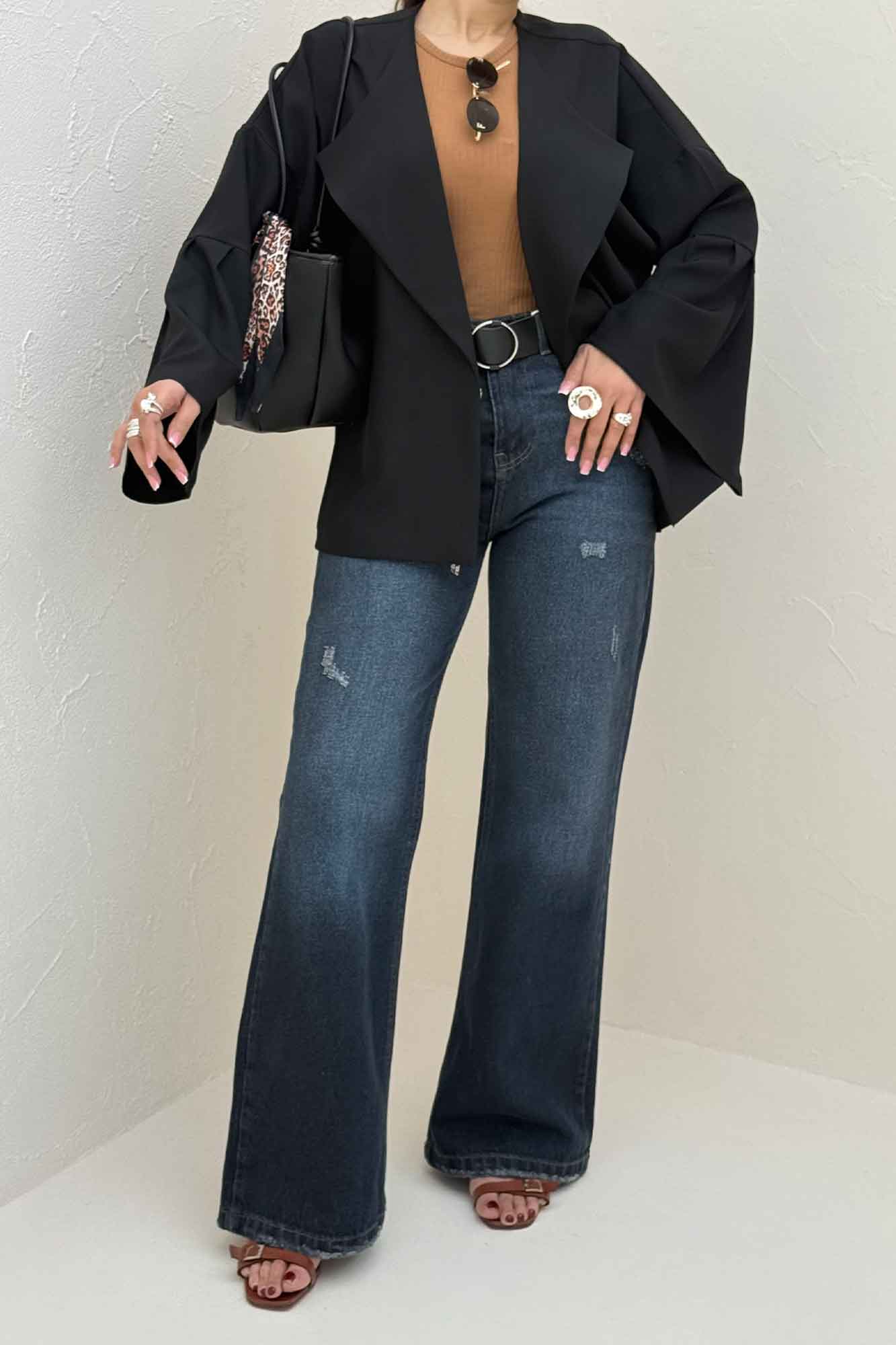 مانتو بزیاق آستین کلوش مادلین