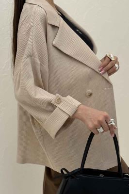 کت پاگن دار دکمه عمودی السا