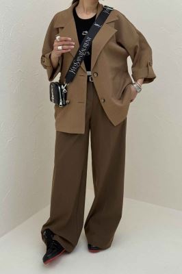 کت پاگن دار دکمه عمودی السا