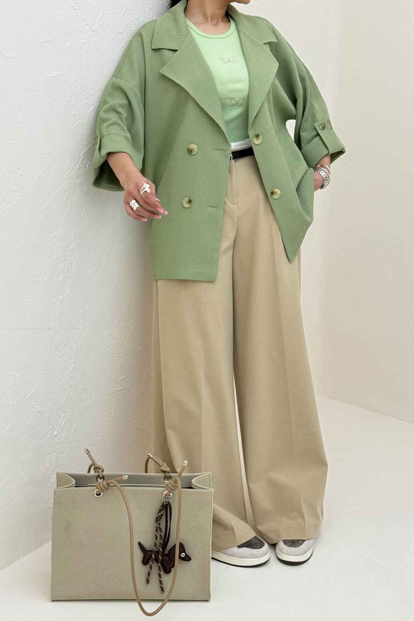 کت پاگن دار دکمه عمودی السا