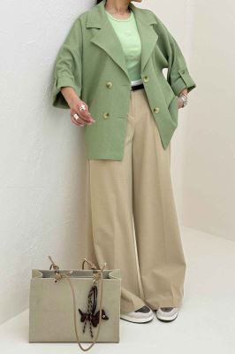 کت پاگن دار دکمه عمودی السا