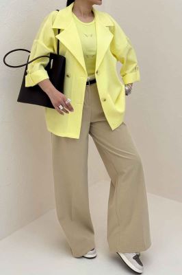 کت پاگن دار دکمه عمودی السا