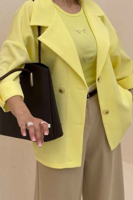 کت پاگن دار دکمه عمودی السا