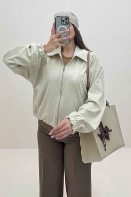 بامبر آستردار جیر زیپدار مچ کش