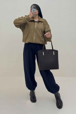 بامبر آستردار جیر زیپدار مچ کش