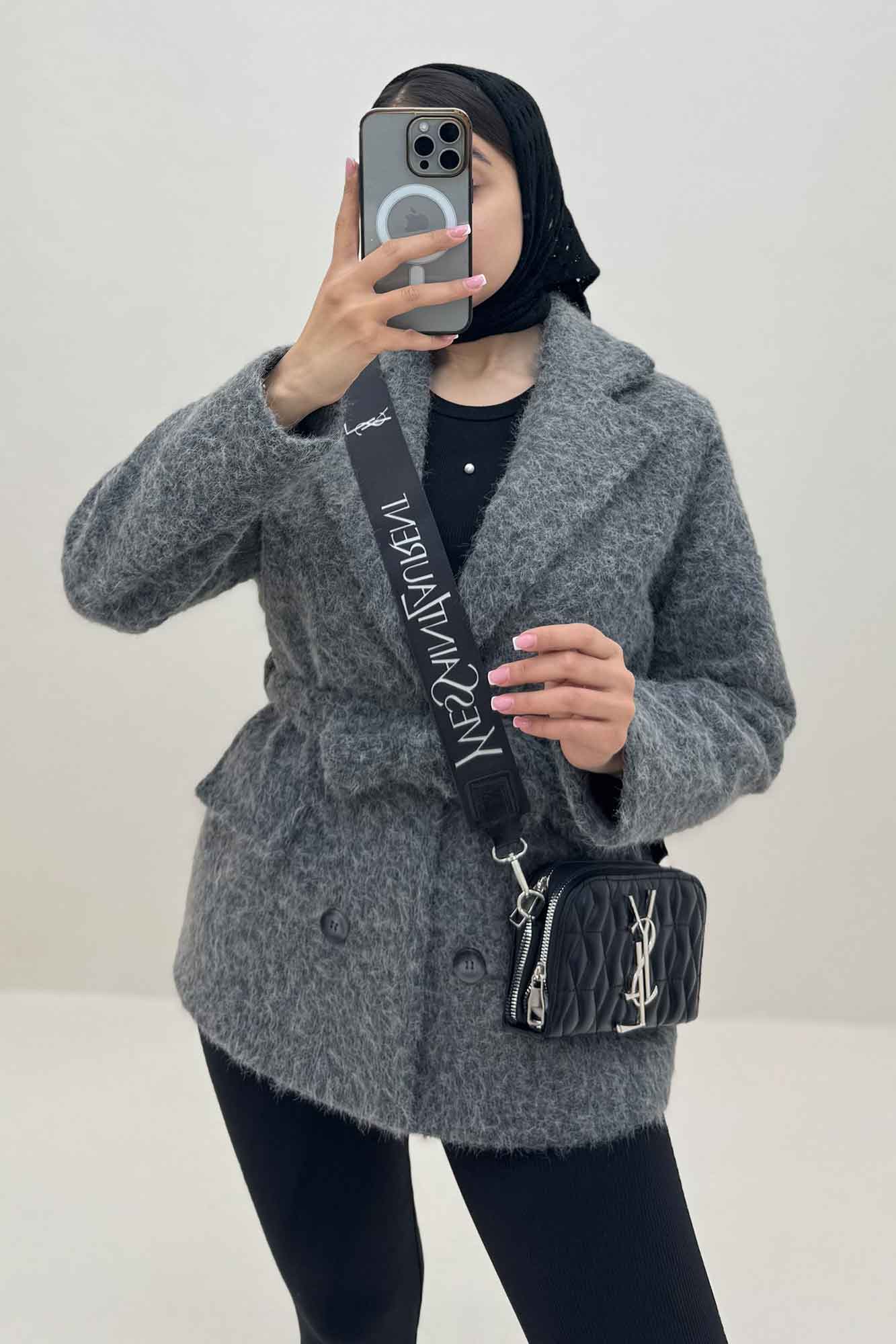 کت ویکتونا آستردار کمربنددار 