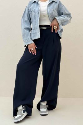 شلوار بگ کرپ سان دو دکمه