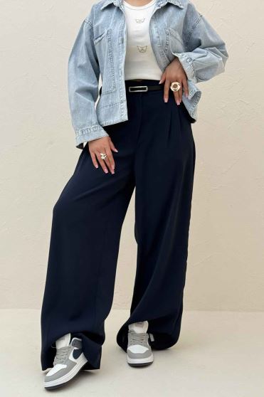 شلوار بگ کرپ سان دو دکمه