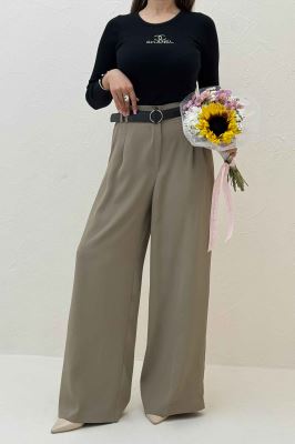 شلوار بگ کرپ سان دو دکمه