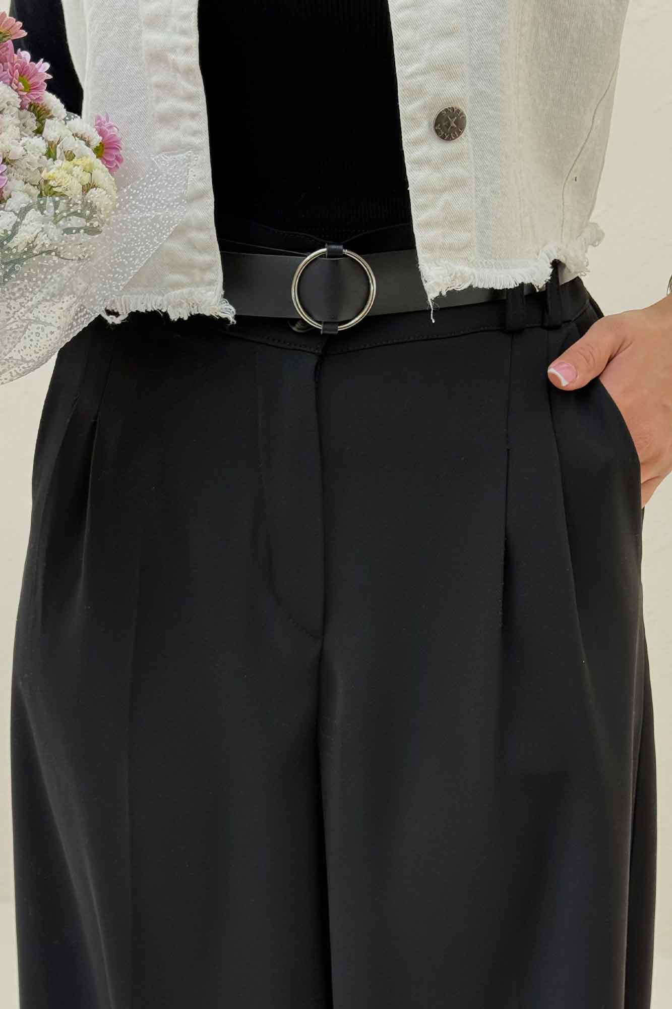 شلوار بگ کرپ سان دو دکمه