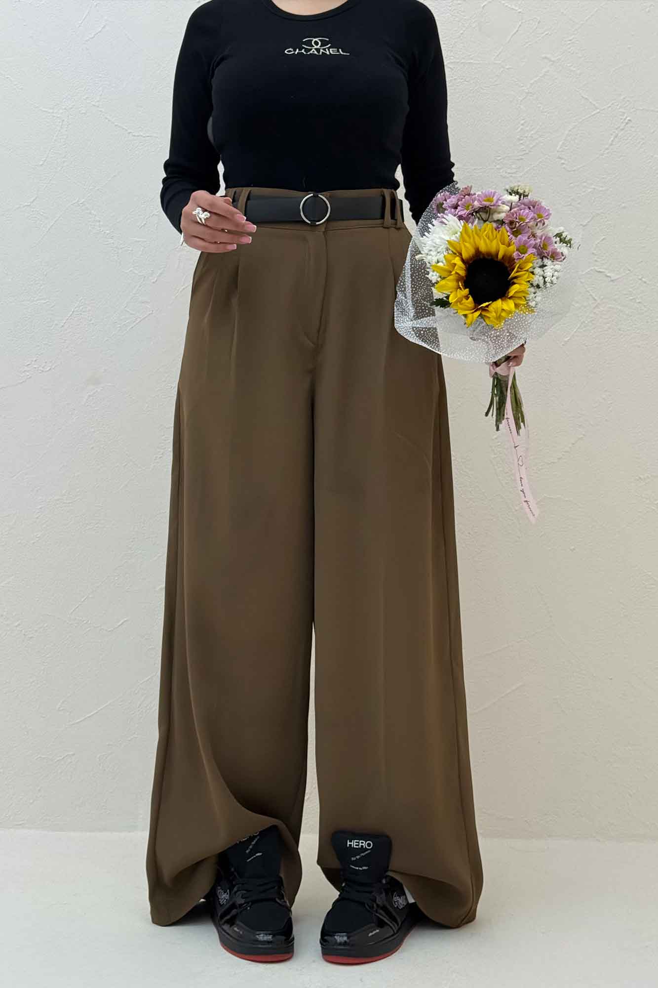 شلوار بگ کرپ سان دو دکمه