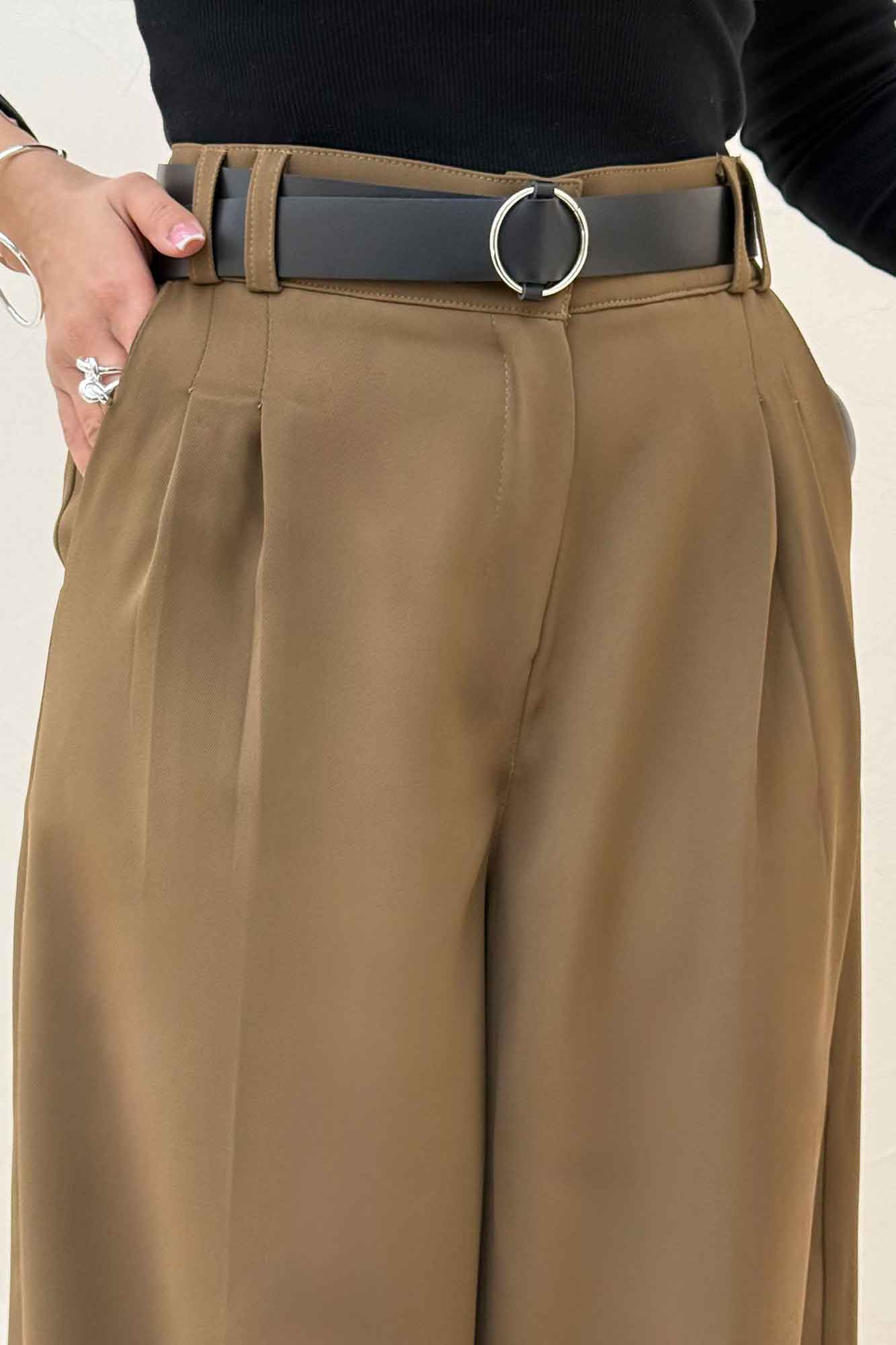 شلوار بگ کرپ سان دو دکمه