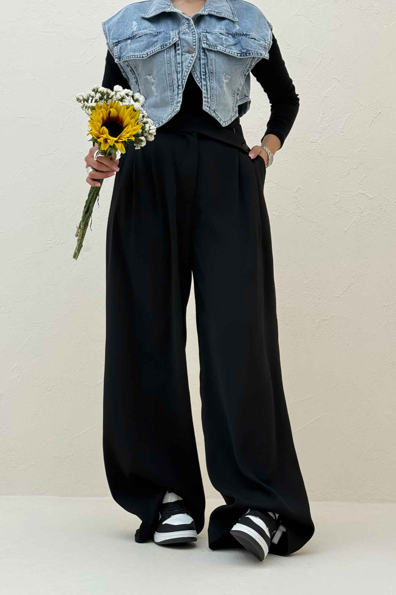 شلوار بگ کرپ سان SISI