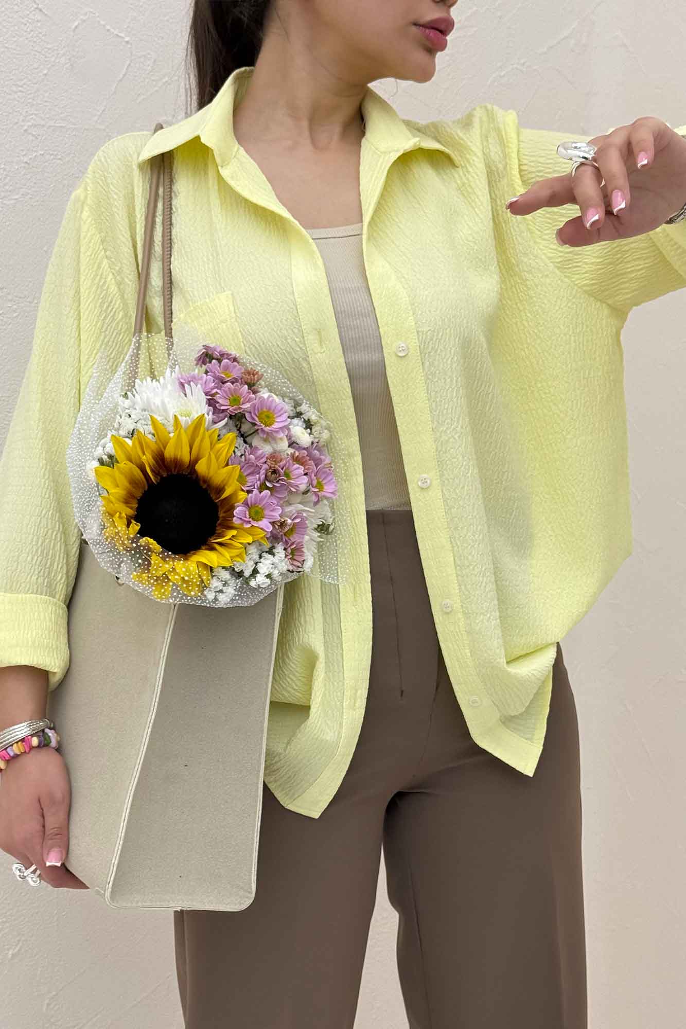 شومیز مانتویی جیب گرد اطلس کد 721