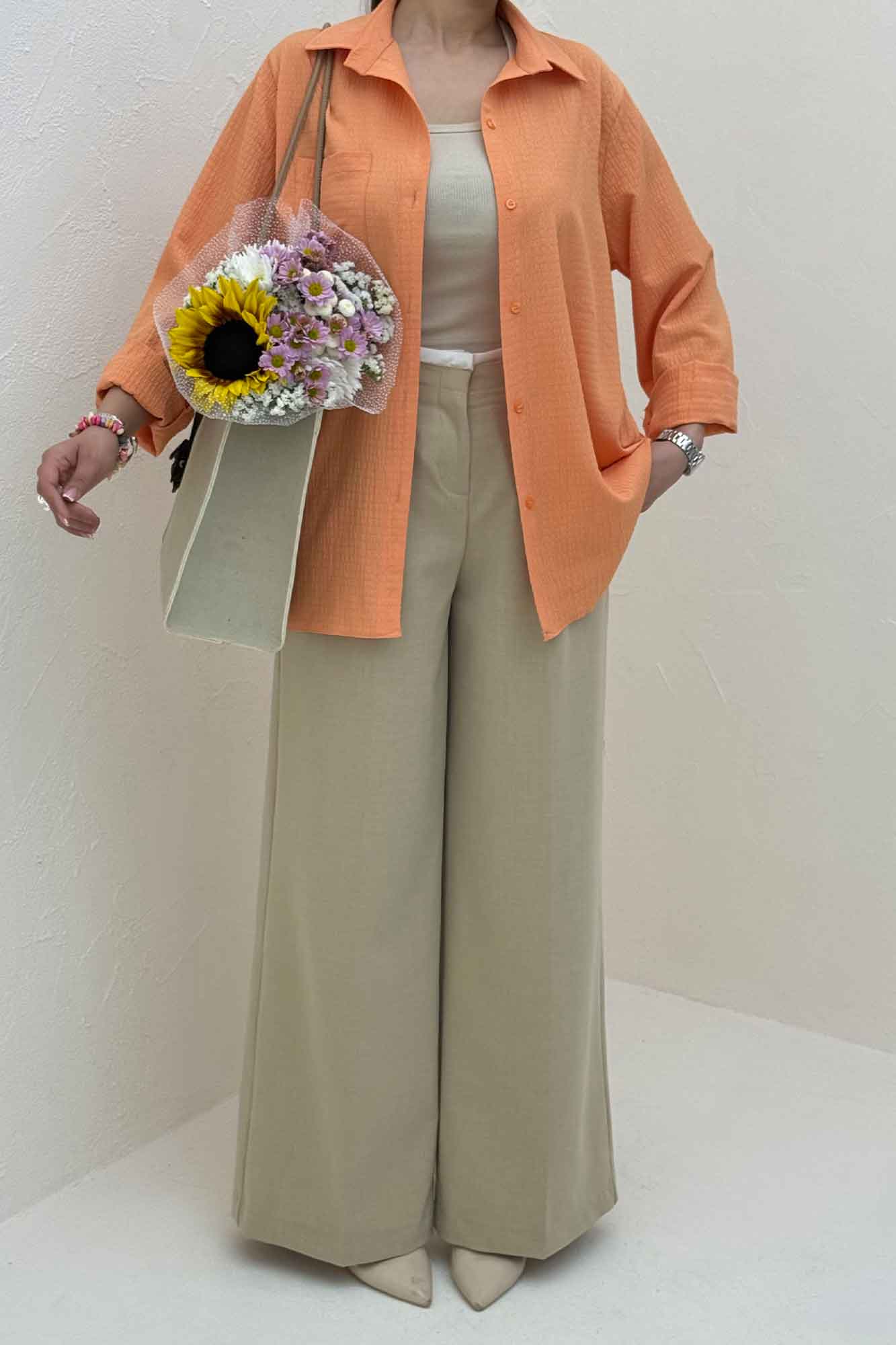 شومیز مانتویی اطلس کد 79