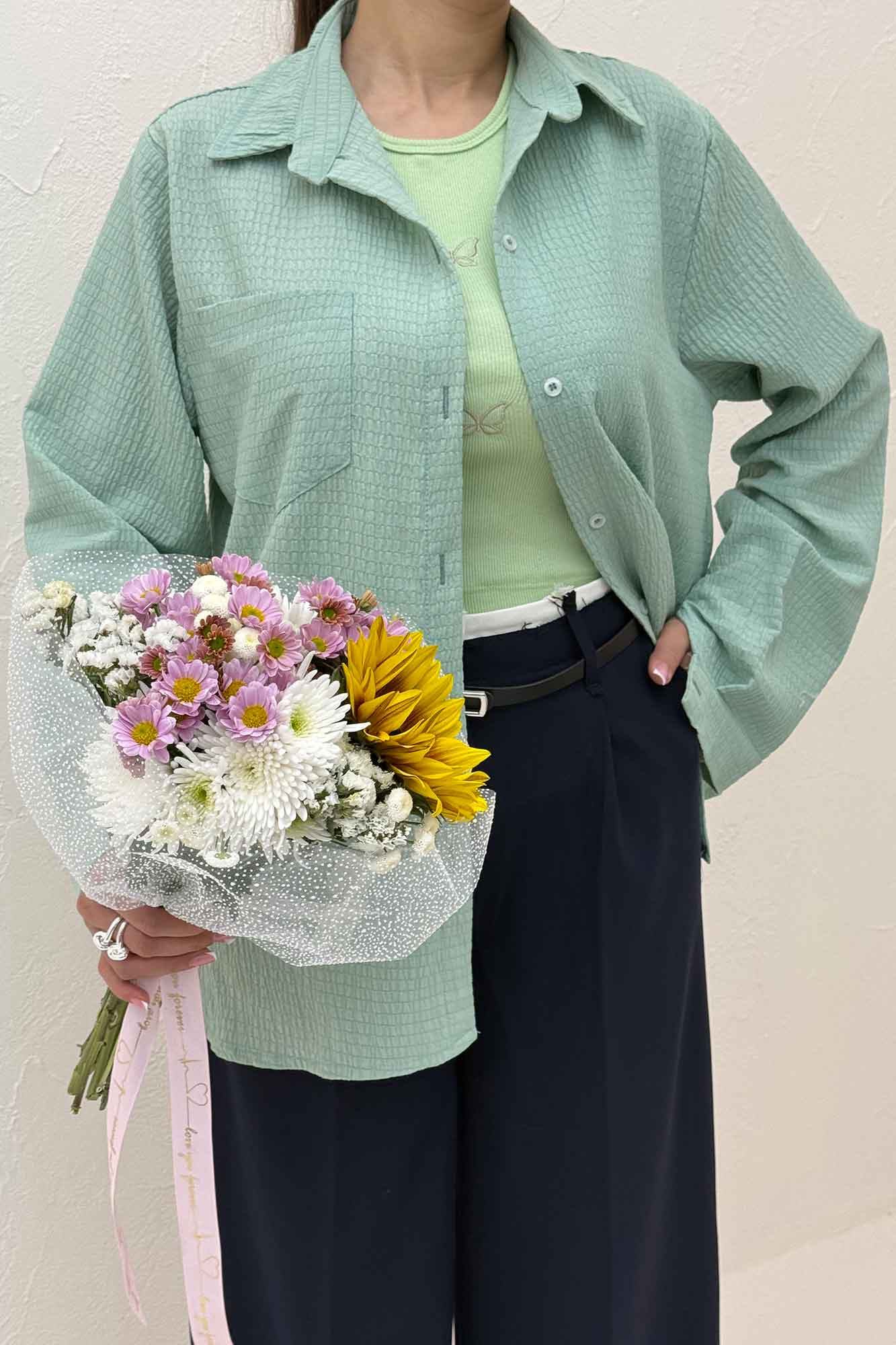 شومیز مانتویی اطلس کد 79