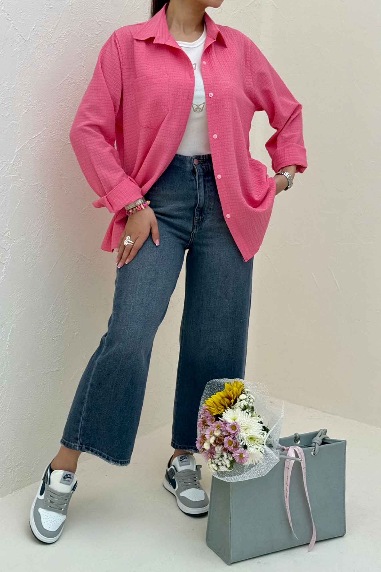 شومیز مانتویی اطلس کد 79