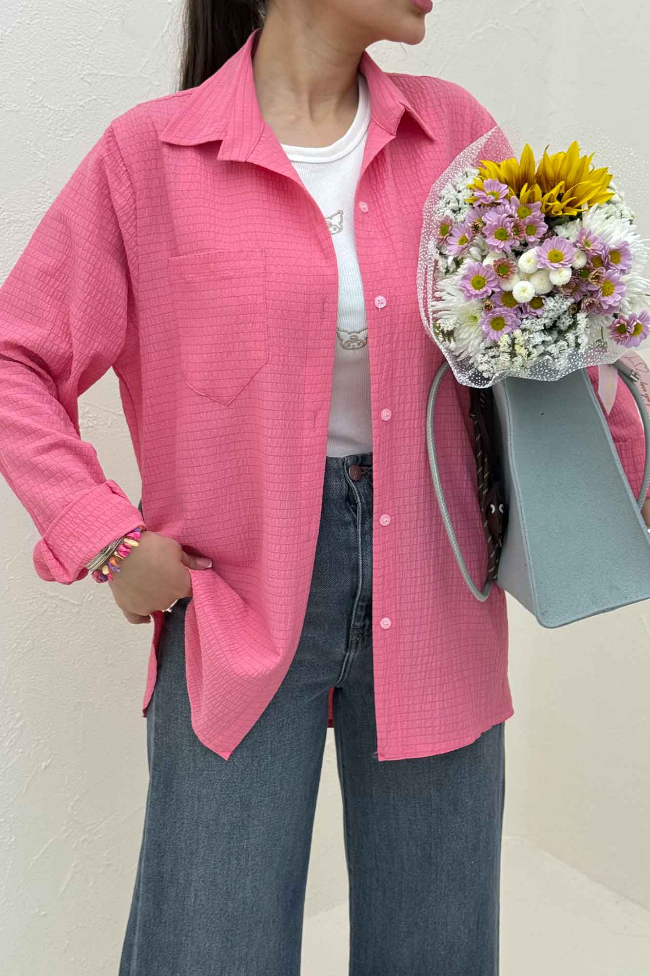 شومیز مانتویی اطلس کد 79