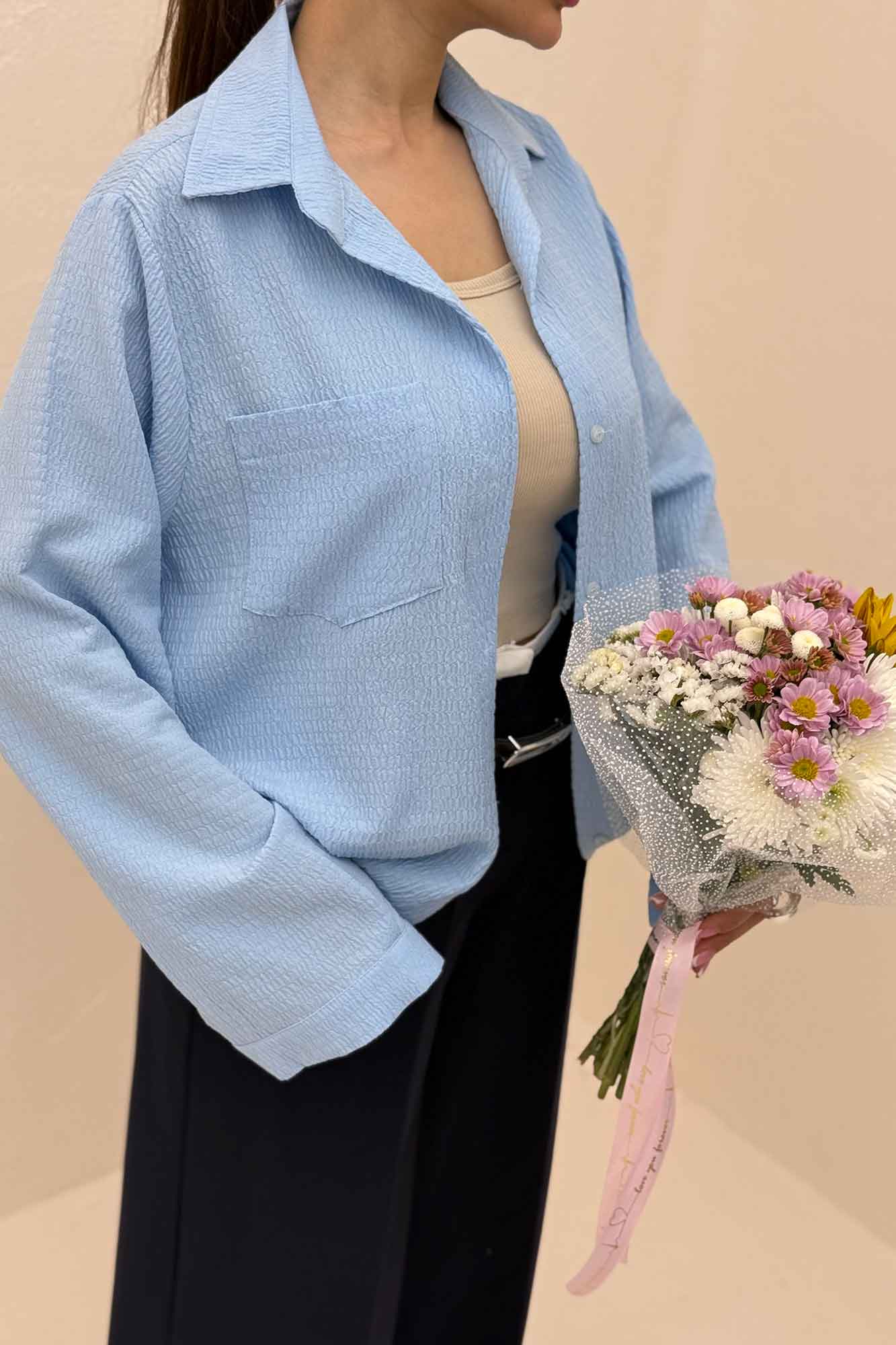 شومیز مانتویی اطلس کد 79