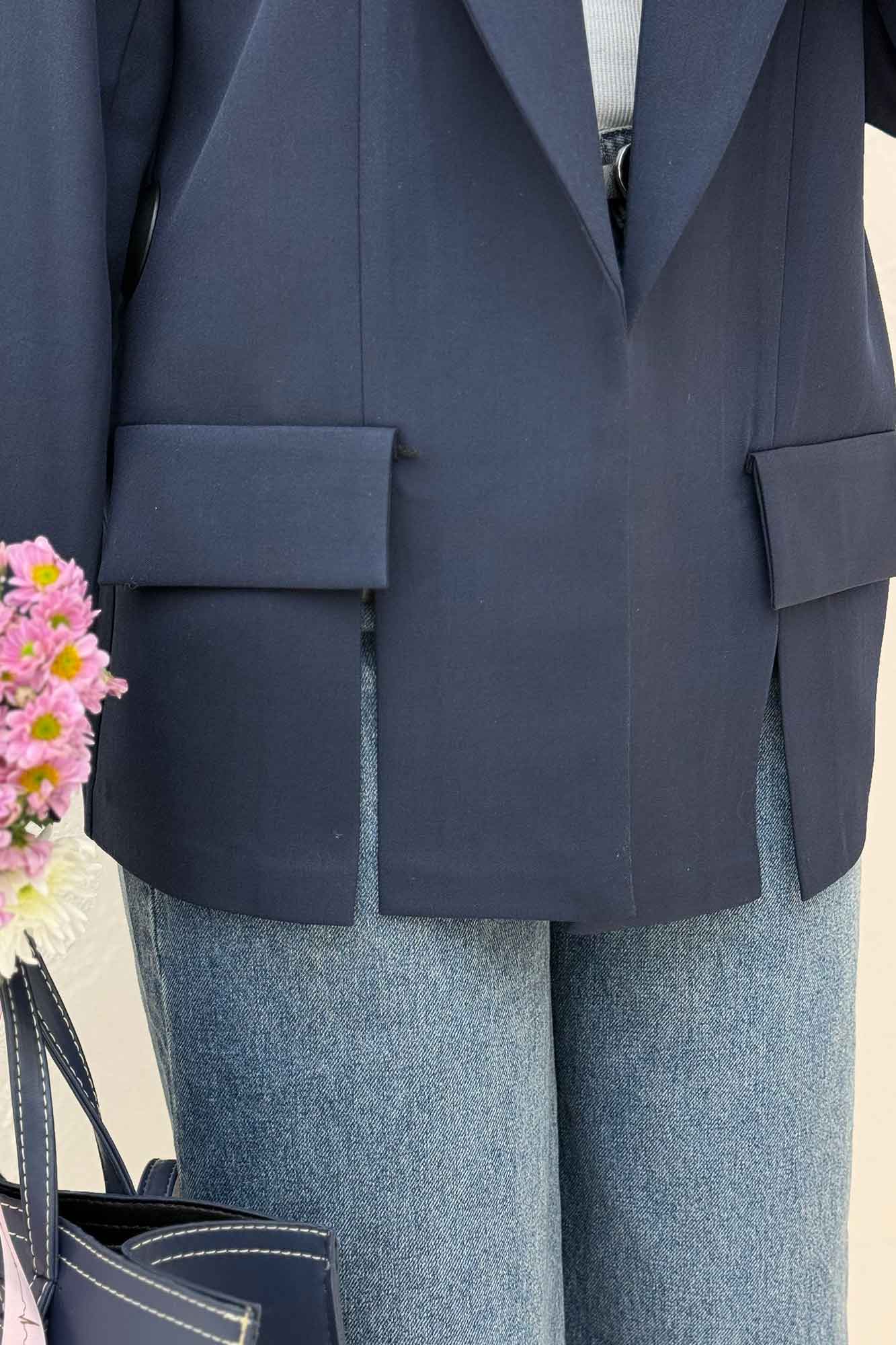 کت بزیاق جلو چاکدار مدل راژان