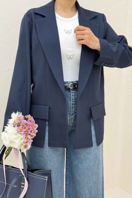 کت بزیاق جلو چاکدار مدل راژان