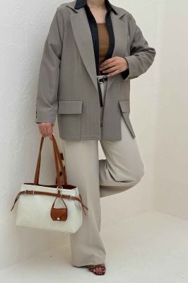 کت بزیاق جلو چاکدار مدل راژان