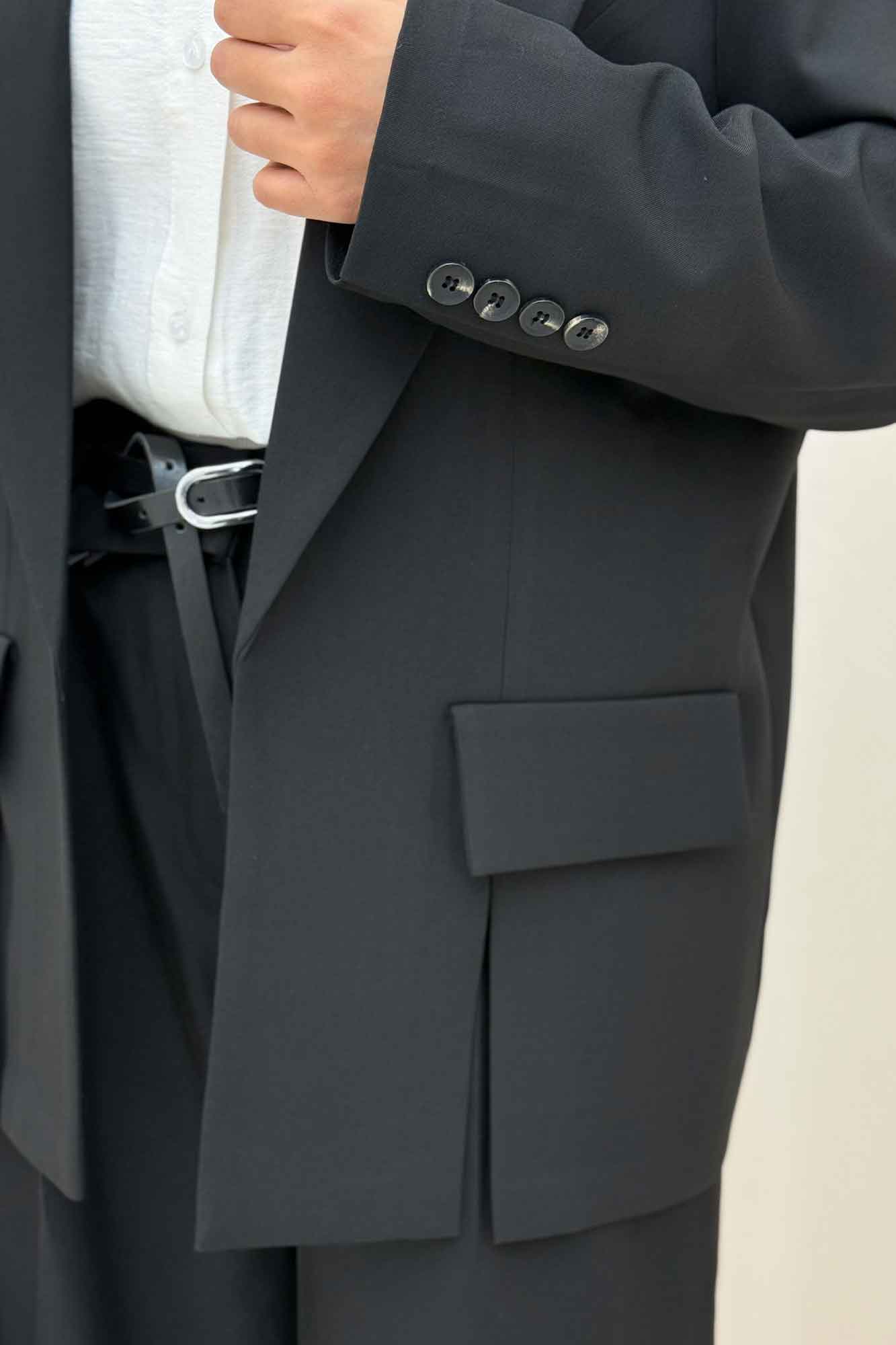 کت بزیاق جلو چاکدار مدل راژان