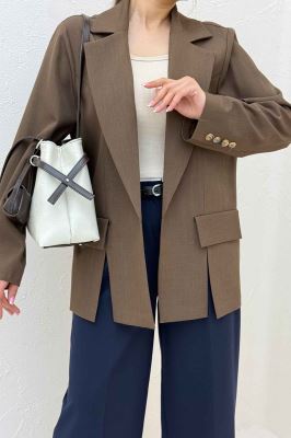 کت بزیاق جلو چاکدار مدل راژان