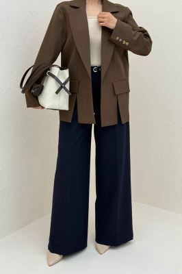 کت بزیاق جلو چاکدار مدل راژان