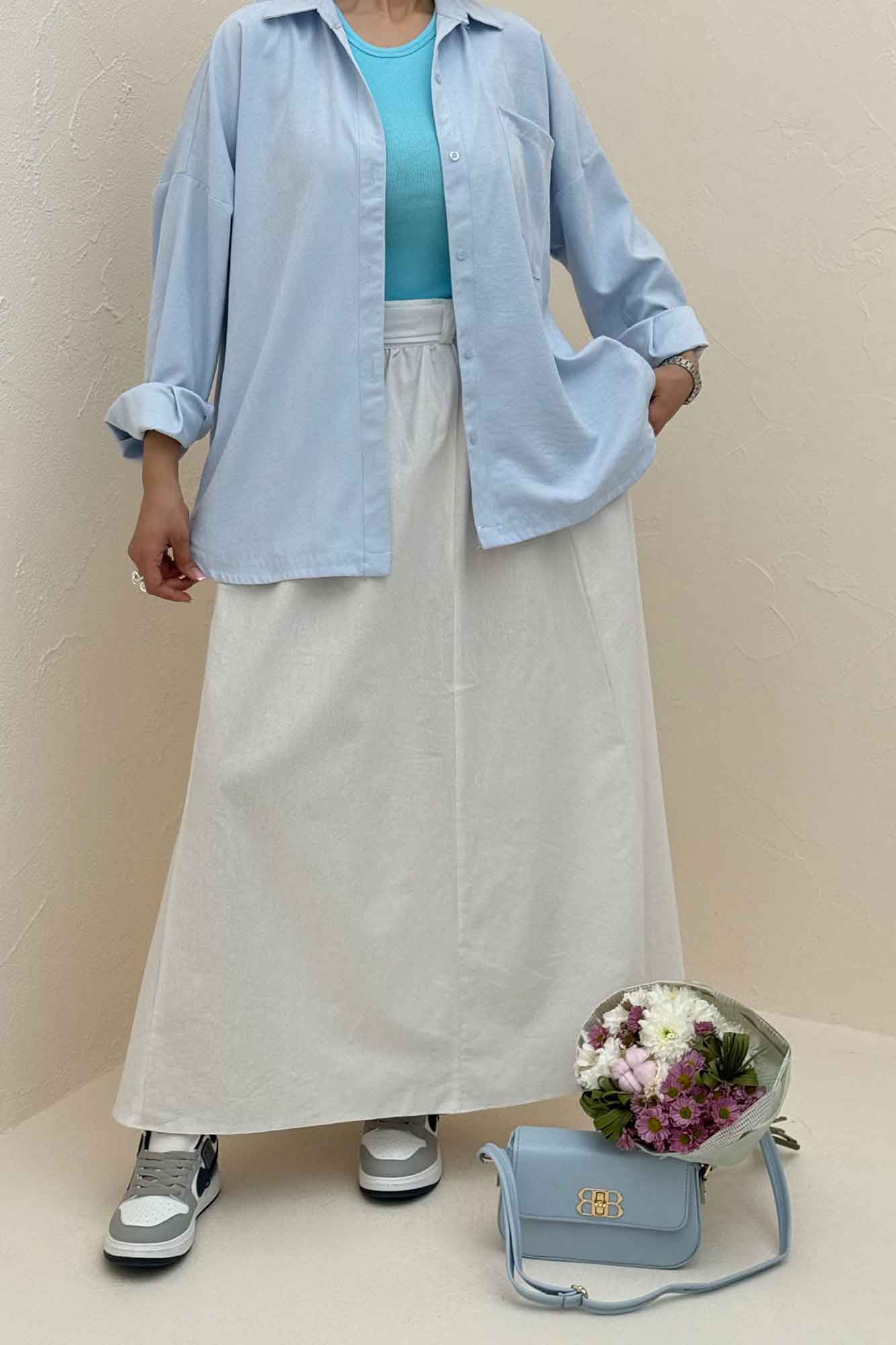 شومیز مانتویی بغل هلال لاریسا