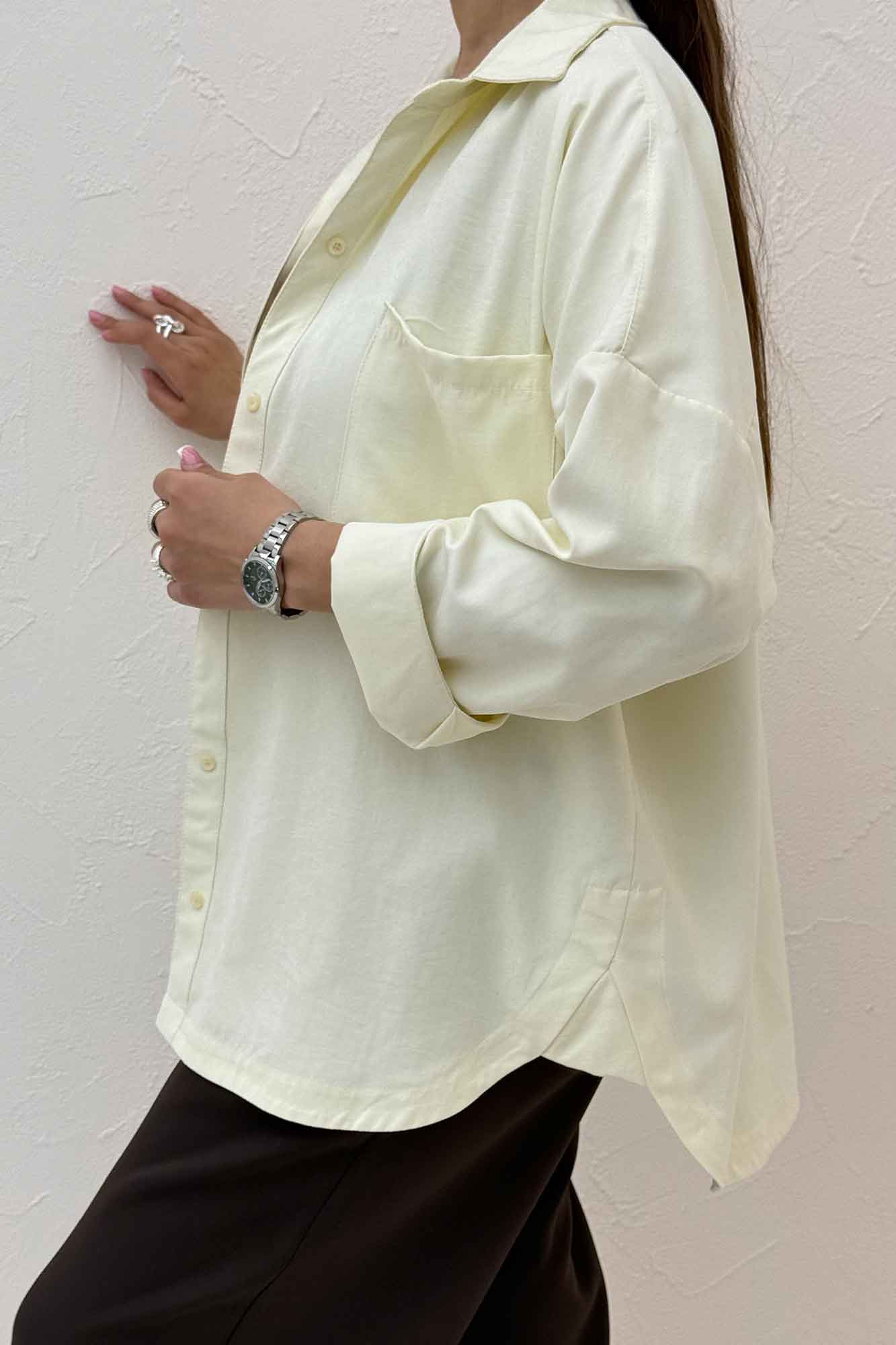 شومیز مانتویی بغل هلال لاریسا