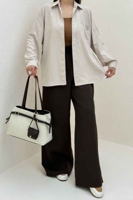 شومیز مانتویی بغل هلال لاریسا